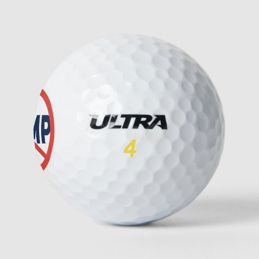 Rode Kring Geen teken Anti-Trump Politieke Opinie Golfballen (Logo)