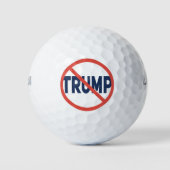 Rode Kring Geen teken Anti-Trump Politieke Opinie Golfballen (Voorkant)