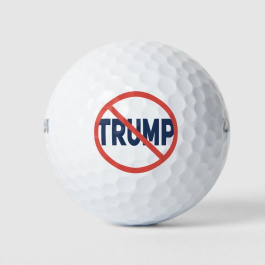Rode Kring Geen teken Anti-Trump Politieke Opinie Golfballen (Voorkant)