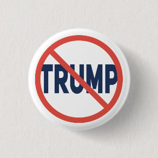 Rode Kring Geen teken Anti-Trump Politieke Opinie Ronde Button 3,2 Cm
