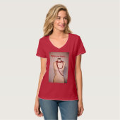 Rode kringen op Mannequin Flirty Chic-Mode T-shirt (Voorkant volledig)