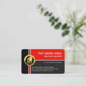 Rode kriskras elektrische leidingen visitekaartje (Staand voorkant)