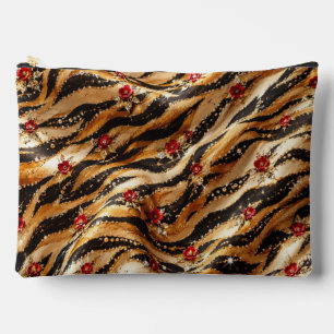 Rode Kristal Roos Tijger Stof Etui