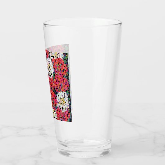 Rode kristallen bloemen glas (Links)