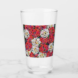 Rode kristallen bloemen glas