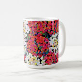 Rode kristallen bloemen koffiemok (Voorkant rechts)