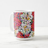 Rode kristallen bloemen koffiemok (Voorkant links)