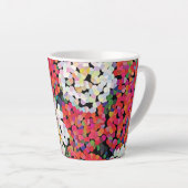 Rode kristallen bloemen latte mok (Rechterhoek)