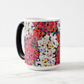 Rode kristallen bloemen magische mok (Voorkant links)