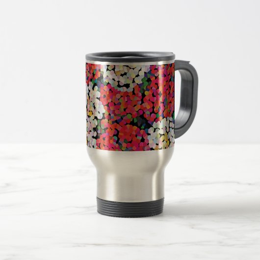 Rode kristallen bloemen reisbeker (Voorkant rechts)