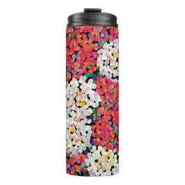 Rode kristallen bloemen thermosbeker