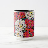 Rode kristallen bloemen tweekleurige koffiemok (Center)