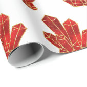 Rode Kristallen Patroon Cadeaupapier (Rol Hoek)
