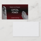 Rode kristallen voor het genezen - Minerale kwarts Visitekaartje (Voorkant / Achterkant)