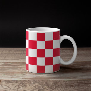 Rode Kroatische geometrische controleurs Koffiemok