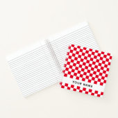 Rode Kroatische geometrische controleurs met naam Notitieboek (Binnen)