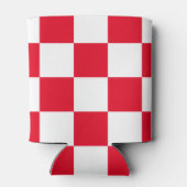 Rode Kroatische Geometrische Vette Checkers Koelbo Blikjeskoeler (Achterkant)