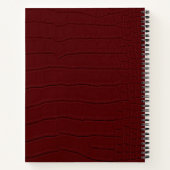 Rode krokodillen huidafdruk notitieboek (Achterkant)