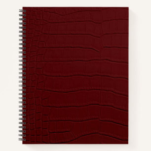 Rode krokodillen huidafdruk notitieboek