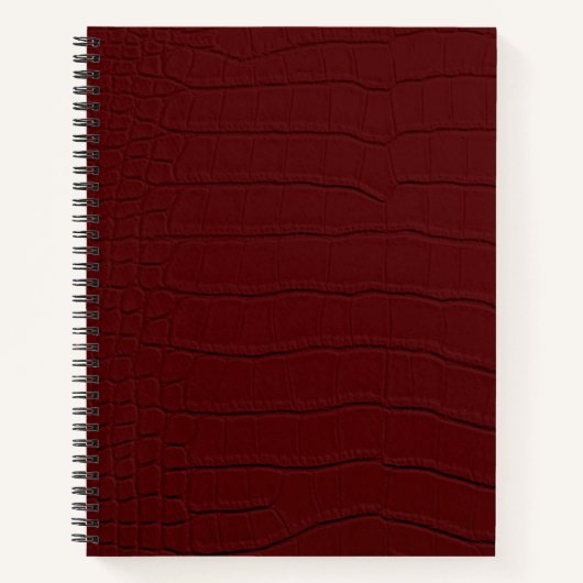 Rode krokodillen huidafdruk notitieboek (Voorkant)