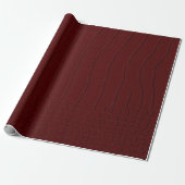 Rode Krokodillenleerprint Cadeaupapier (Uitgerold)