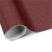 Rode Krokodillenleerprint Cadeaupapier (Rol Hoek)