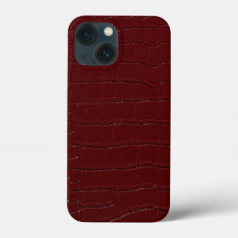 Rode Krokodillenleerprint Gelakt Case-Mate iPhone Case