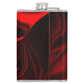 Rode krommen en golvingen op een donkere achtergro heupfles (Achterkant)