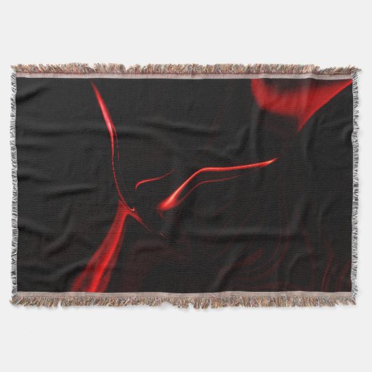 Rode krommen of golving op de donkerste rode achte deken (Voorkant)