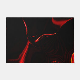 Rode krommen of golving op de donkerste rode achte deurmat