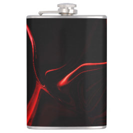 Rode krommen of golvingen in het donkerste rode fo heupfles