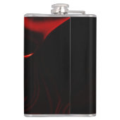 Rode krommen of golvingen in het donkerste rode fo heupfles (Achterkant)