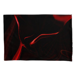 Rode krommen of golvingen in het donkerste rode fo kussensloop