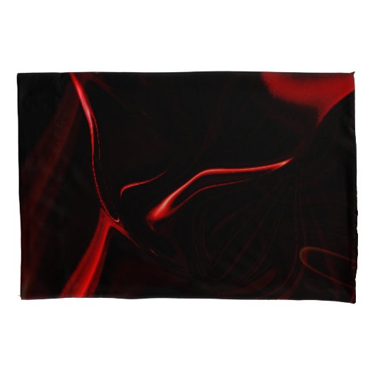 Rode krommen of golvingen in het donkerste rode fo kussensloop (Voorkant)