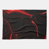 Rode krommen of golvingen in het donkerste rode fo theedoek (Horizontaal)