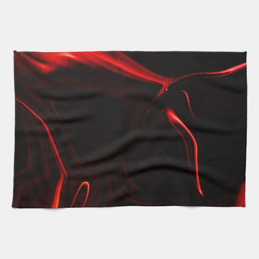 Rode krommen of golvingen in het donkerste rode fo theedoek (Horizontaal)