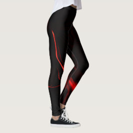 Rode krommen of golvingen in het rood donkerste. leggings