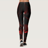 Rode krommen of golvingen op een donkere achtergro leggings (Achterkant)