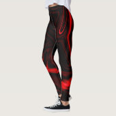 Rode krommen of golvingen op een donkere achtergro leggings (Links)