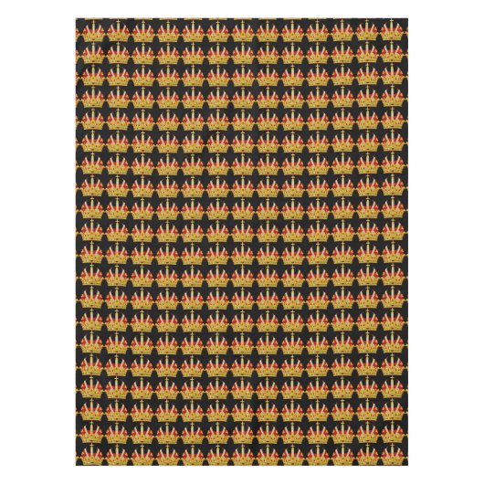 Rode kronen tafelkleed (Voorkant)