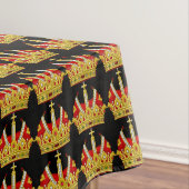 Rode kronen tafelkleed (Voorbeeld)