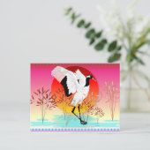 Rode kroonkraan en Sun-Briefkaart instellen Briefkaart (Staand voorkant)