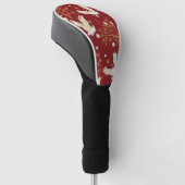 Rode Kroonkraan Sakura Patroon (1) Golfheadcover (Schuin)