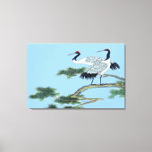 Rode kroonkraan, vast gevlekt canvas afdruk (Voorkant)