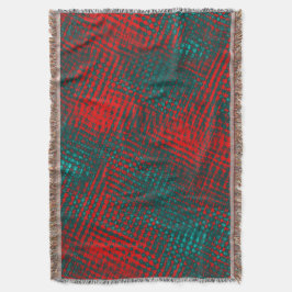 Rode kroonkrabben boven een gecharmeerd cyaan deken