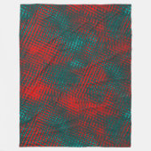 Rode kroonkrabben boven een gecharmeerd cyaan fleece deken (Voorkant)