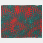 Rode kroonkrabben boven een gecharmeerd cyaan fleece deken (Voorkant (Horizontaal))