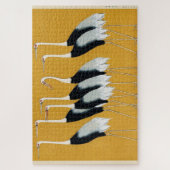 Rode kroonkranen van Ogata Korin  houtsnede Legpuzzel (Verticaal)