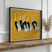 Rode kroonkranen van Ogata Korin  houtsnede Poster