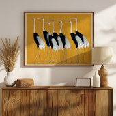 Rode kroonkranen van Ogata Korin  houtsnede Poster